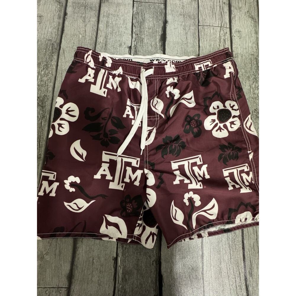 NWT Men’s Wes & Willy Texas A&M Aggies Swim Trunks Boardshorts XL Maroon X-Large
